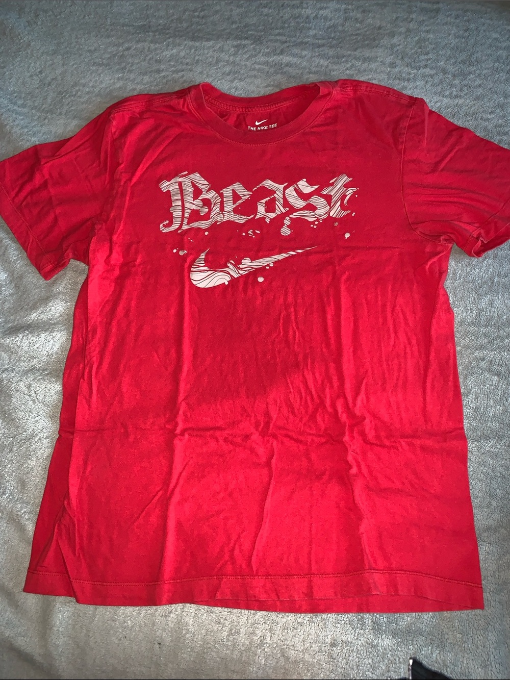 Nike Kids Red 'Beast' Graphic Short Sleeve Tee